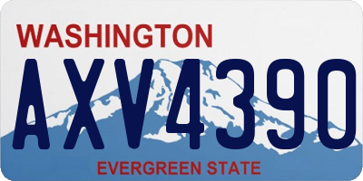 WA license plate AXV4390