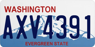 WA license plate AXV4391