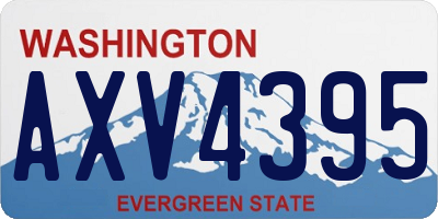 WA license plate AXV4395