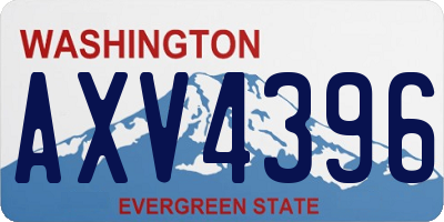 WA license plate AXV4396