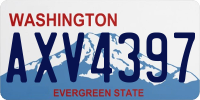 WA license plate AXV4397