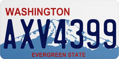 WA license plate AXV4399
