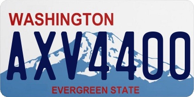 WA license plate AXV4400