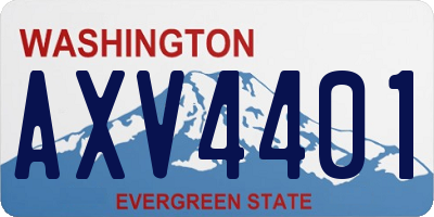 WA license plate AXV4401