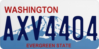 WA license plate AXV4404