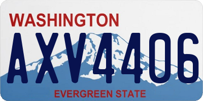 WA license plate AXV4406
