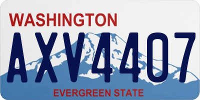 WA license plate AXV4407