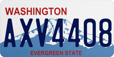 WA license plate AXV4408