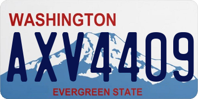 WA license plate AXV4409