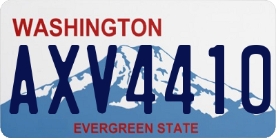 WA license plate AXV4410