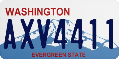 WA license plate AXV4411
