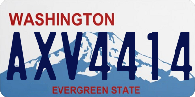 WA license plate AXV4414