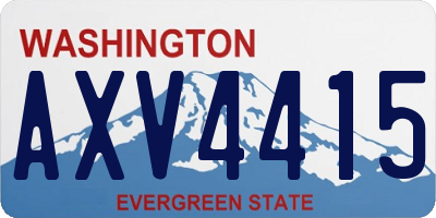 WA license plate AXV4415