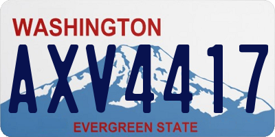 WA license plate AXV4417