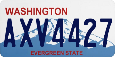 WA license plate AXV4427