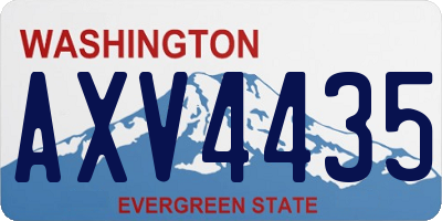 WA license plate AXV4435