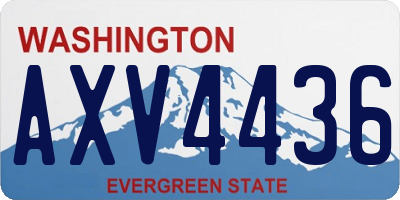 WA license plate AXV4436