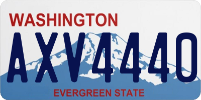 WA license plate AXV4440