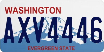 WA license plate AXV4446