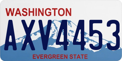 WA license plate AXV4453