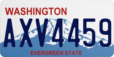 WA license plate AXV4459