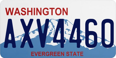 WA license plate AXV4460