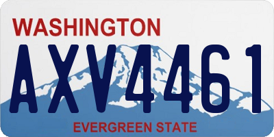 WA license plate AXV4461