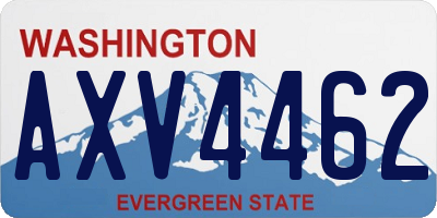 WA license plate AXV4462