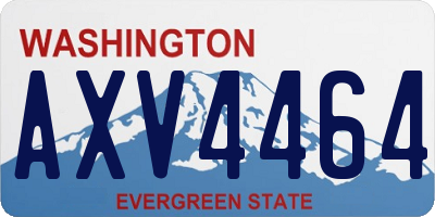 WA license plate AXV4464