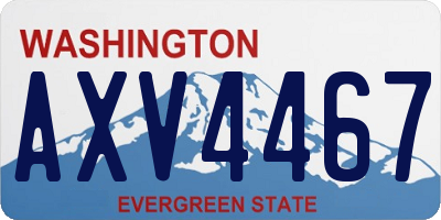 WA license plate AXV4467