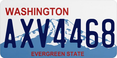 WA license plate AXV4468