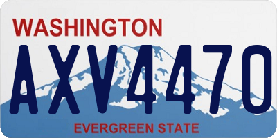 WA license plate AXV4470