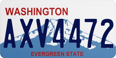 WA license plate AXV4472