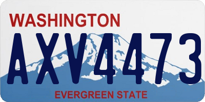 WA license plate AXV4473