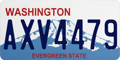 WA license plate AXV4479