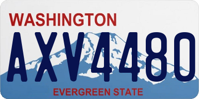 WA license plate AXV4480