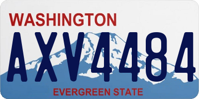 WA license plate AXV4484