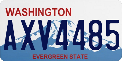 WA license plate AXV4485