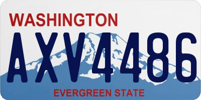 WA license plate AXV4486