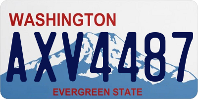 WA license plate AXV4487