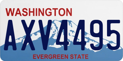 WA license plate AXV4495