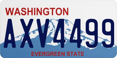 WA license plate AXV4499