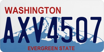 WA license plate AXV4507