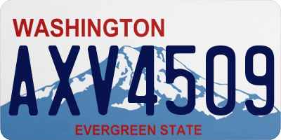 WA license plate AXV4509