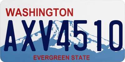 WA license plate AXV4510