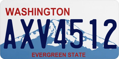 WA license plate AXV4512