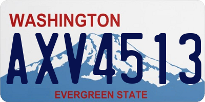 WA license plate AXV4513