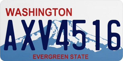 WA license plate AXV4516