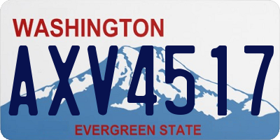 WA license plate AXV4517