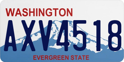 WA license plate AXV4518